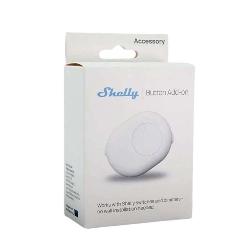 ALL-KIE-BUTTONW.jpg Shelly Button Add-on virsapmetuma korpuss ar pogu Shelly Plus, Gen3 un Gen4 moduļiem, balts - Image 1