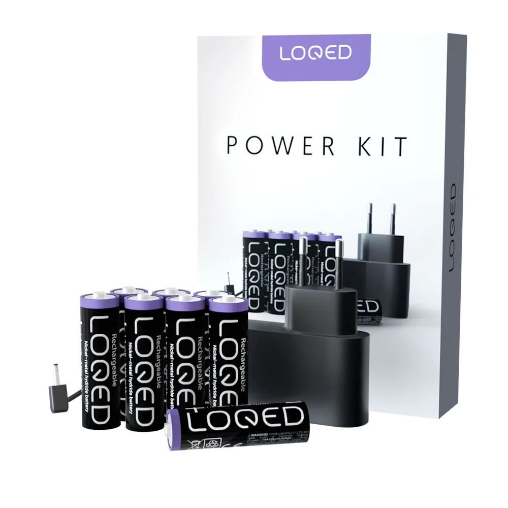 ALL-LOC-LOQEDPOWER.jpg Shelly LOQED Power Kit – lādētāja adapteris ar 8× AA Ni-MH akumulatoriem - Image 1