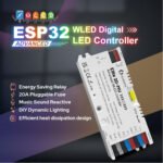 Gledopto Elite GL-C-615WL WLED RGBIC LED kontrolieris ar mikrofonu, 2 kanāliem un Wi-Fi - Image 3