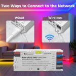 Gledopto Elite 2D-EXMU Advanced WLED LED kontrolieris, 2 kanāli, Wi‑Fi/Ethernet, RGBIC, GL-C-616WL - Image 3