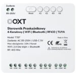 OXT 4 kanālu WiFi releju kontrolieris, 10A, Tuya/Smart Life, RF 433 MHz