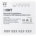 OXT 4 kanālu Wi-Fi releja kontrolieris 10A, Tuya/Smart Life, RF 433 MHz