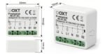 OXT Mikro WiFi 2 kanālu releja modulis, 10A, 100–240V AC / 12–24V DC, Tuya - Image 2