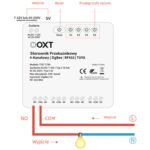 OXT 4 kanālu ZigBee releju kontrolieris 10A ar RF 433 MHz un Tuya - Image 4