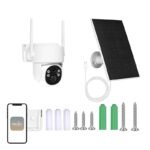 MOES WCM-J10-S 4 MP Wi‑Fi āra IP kamera ar saules paneli