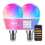 LEPRO BP1-2 viedā LED spuldze E14, Wi‑Fi un Bluetooth, 470 lm, 2 gab.