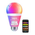 LEPRO B1 E27 viedā LED spuldze ar Wi‑Fi un Bluetooth, RGB+CCT, 806 lm - Image 2