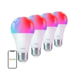 LEPRO B2 E27 Wi‑Fi viedā LED spuldze, 1100 lm, 4 gab.
