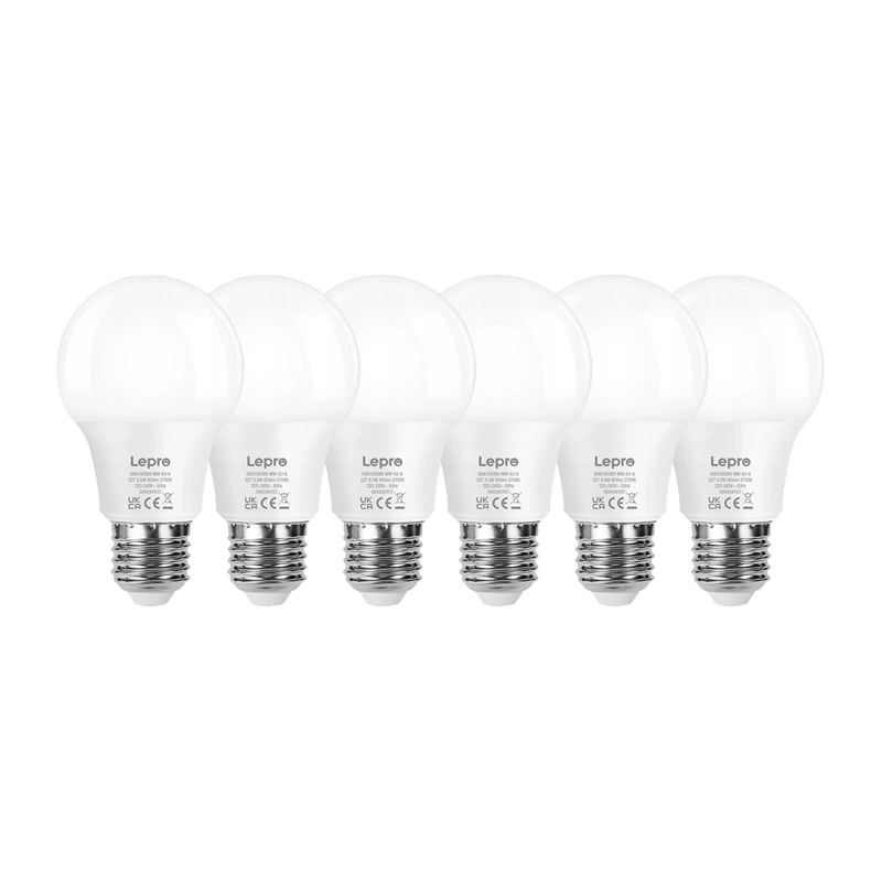 64082_1_1.webp LEPRO LED spuldze E27 A60 8,5 W (60 W), 806 lm, 2700 K, 6 gab. - Image 1