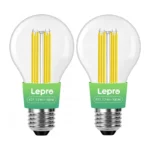 LED spuldze LEPRO 100094-WW-EU-2 E27 Filament 7,2 W (100 W), 1521 lm, 2700 K, A klase, 2 gab.