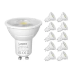 LEPRO GU10 regulējama LED spuldze 4,5 W, 345 lm, 6500 K, 38° (10 gab.)