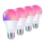 LEPRO B1-EU-4 E27 viedā Wi-Fi RGB LED spuldze, 4 gab.