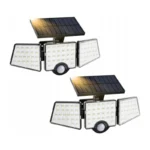 LEPRO 640003-DW-a-2 saules LED fasādes prožektors ar kustības un krēslas sensoru, 2 gab.