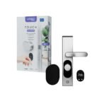 Shelly LOQED Touch Smart Lock 2S viedā durvju slēdzene ar skārienekrānu, Wi‑Fi un Bluetooth, sudraba