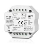 SKYDANCE V1-H/P LED kontrolieris/dimmeris, 12–48 V DC, 1 × 8 A, Push-Dimm