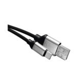 USB-A uz USB-C uzlādes un datu kabelis, 1 m, melns